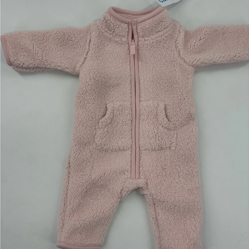 Carter's Soft Pink Sherpa Bodysuit-3 Months